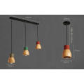 Modern Europe Concrete Cement Solid Wood Chandelier Pendant Lamp